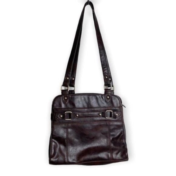 Minelli Handbags - Minelli Italian Leather Brown  Shoulder Bag
